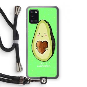 CaseCompany Avocuddle: Samsung Galaxy A31 Transparant Hoesje met koord