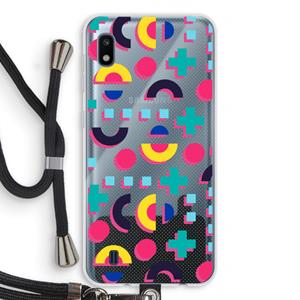 CaseCompany 8-bit N°2: Samsung Galaxy A10 Transparant Hoesje met koord