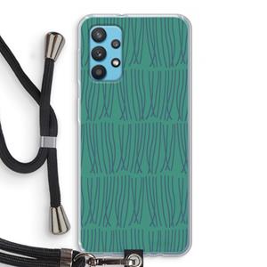 CaseCompany Swirls: Samsung Galaxy A32 4G Transparant Hoesje met koord