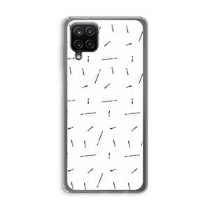 CaseCompany Hipster stripes: Samsung Galaxy A12 Transparant Hoesje