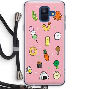 CaseCompany Happy bento friends: Samsung Galaxy A6 (2018) Transparant Hoesje met koord