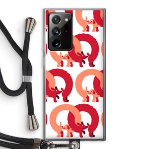 CaseCompany Dogs: Samsung Galaxy Note 20 Ultra / Note 20 Ultra 5G Transparant Hoesje met koord