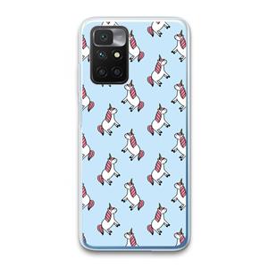 CaseCompany Eenhoorns overal: Xiaomi Redmi 10 Transparant Hoesje