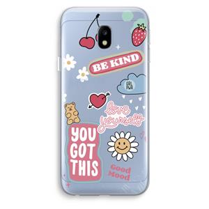 CaseCompany Positivity: Samsung Galaxy J3 (2017) Transparant Hoesje
