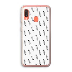 CaseCompany Pluimen: Samsung Galaxy A20e Transparant Hoesje