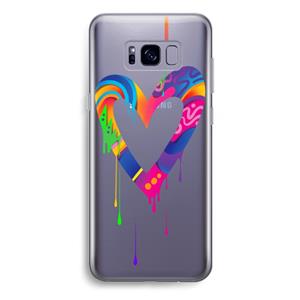 CaseCompany Melts My Heart: Samsung Galaxy S8 Plus Transparant Hoesje
