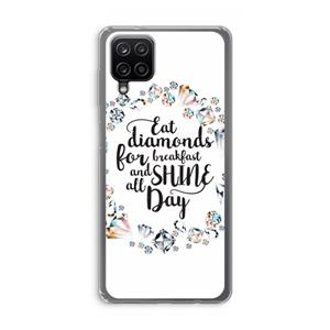 CaseCompany Diamonds: Samsung Galaxy A12 Transparant Hoesje
