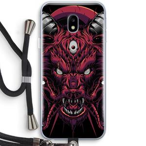 CaseCompany Hell Hound and Serpents: Samsung Galaxy J3 (2017) Transparant Hoesje met koord
