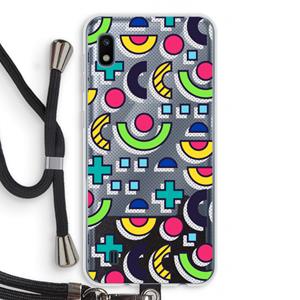 CaseCompany 8-bit N°6: Samsung Galaxy A10 Transparant Hoesje met koord