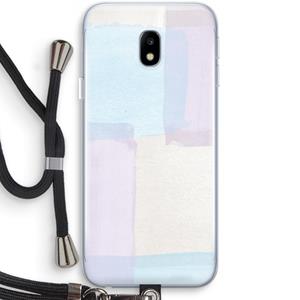 CaseCompany Square pastel: Samsung Galaxy J3 (2017) Transparant Hoesje met koord