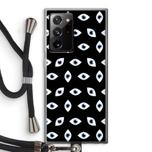 CaseCompany Eyes pattern: Samsung Galaxy Note 20 Ultra / Note 20 Ultra 5G Transparant Hoesje met koord