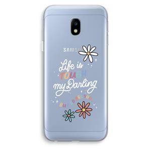 CaseCompany Tough Life: Samsung Galaxy J3 (2017) Transparant Hoesje