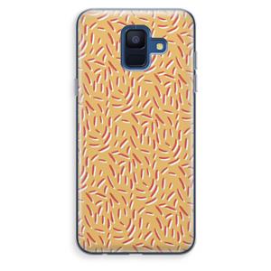 CaseCompany Camouflage: Samsung Galaxy A6 (2018) Transparant Hoesje