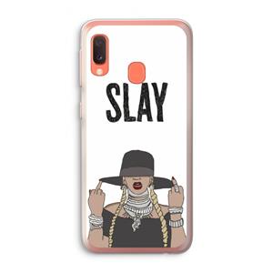 CaseCompany Slay All Day: Samsung Galaxy A20e Transparant Hoesje
