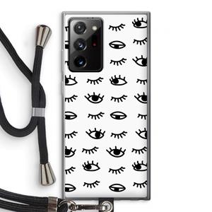 CaseCompany Eye pattern #2: Samsung Galaxy Note 20 Ultra / Note 20 Ultra 5G Transparant Hoesje met koord