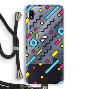 CaseCompany 8-bit N°8: Samsung Galaxy A10 Transparant Hoesje met koord
