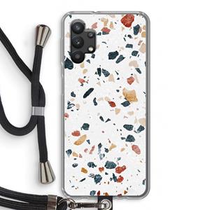 CaseCompany Terrazzo N°4: Samsung Galaxy A32 5G Transparant Hoesje met koord
