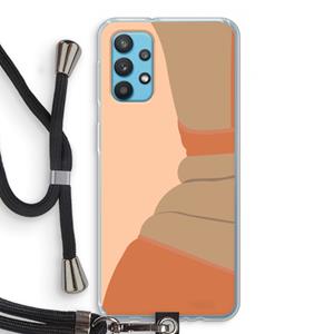 CaseCompany Bikini: Samsung Galaxy A32 4G Transparant Hoesje met koord
