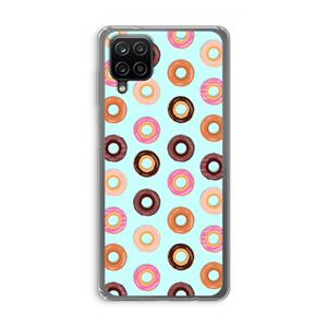 CaseCompany Donuts: Samsung Galaxy A12 Transparant Hoesje