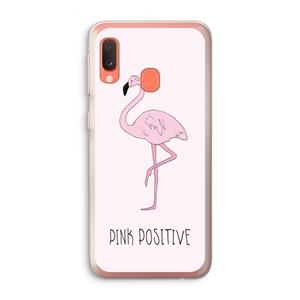 CaseCompany Pink positive: Samsung Galaxy A20e Transparant Hoesje