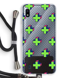 CaseCompany 8-bit N°10: Samsung Galaxy A10 Transparant Hoesje met koord