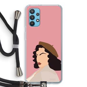 CaseCompany Confidence: Samsung Galaxy A32 4G Transparant Hoesje met koord