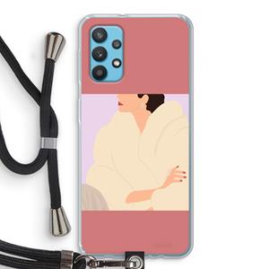 CaseCompany Cosy: Samsung Galaxy A32 4G Transparant Hoesje met koord