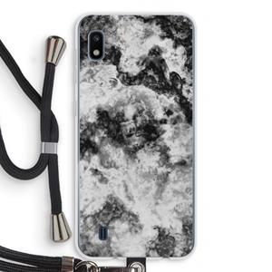 CaseCompany Onweer: Samsung Galaxy A10 Transparant Hoesje met koord