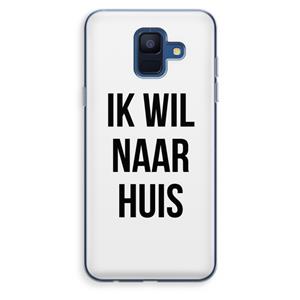 CaseCompany Ik wil naar huis: Samsung Galaxy A6 (2018) Transparant Hoesje
