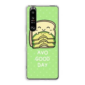 CaseCompany Avo Good Day: Sony Xperia 1 III Transparant Hoesje