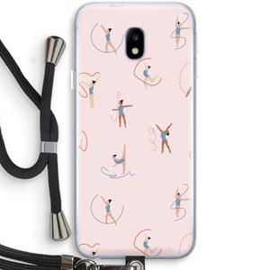 CaseCompany Dancing #3: Samsung Galaxy J3 (2017) Transparant Hoesje met koord