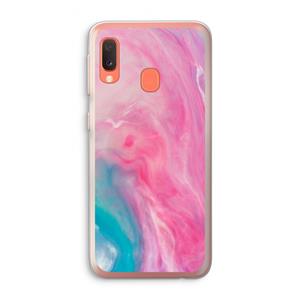 CaseCompany Roze explosie: Samsung Galaxy A20e Transparant Hoesje