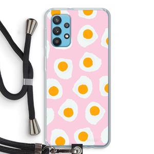 CaseCompany Dancing eggs: Samsung Galaxy A32 4G Transparant Hoesje met koord