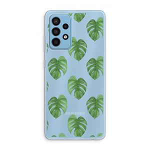 CaseCompany Monstera leaves: Samsung Galaxy A52 Transparant Hoesje