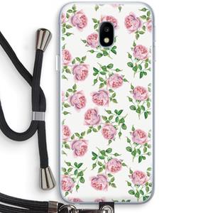CaseCompany Kleine roosjes: Samsung Galaxy J3 (2017) Transparant Hoesje met koord