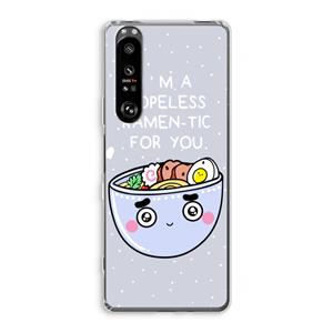 CaseCompany I'm A Hopeless Ramen-Tic For You: Sony Xperia 1 III Transparant Hoesje