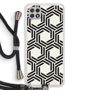 CaseCompany Geometrisch patroon: Samsung Galaxy A22 4G Transparant Hoesje met koord
