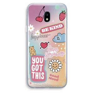 CaseCompany Positivity: Samsung Galaxy J3 (2017) Transparant Hoesje