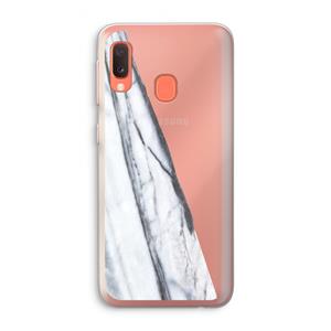 CaseCompany Gestreepte marmer: Samsung Galaxy A20e Transparant Hoesje