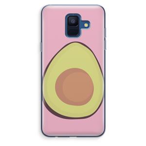 CaseCompany Avocado: Samsung Galaxy A6 (2018) Transparant Hoesje