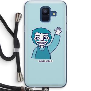 CaseCompany Zwaai: Samsung Galaxy A6 (2018) Transparant Hoesje met koord