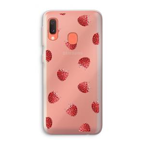 CaseCompany Framboosjes: Samsung Galaxy A20e Transparant Hoesje