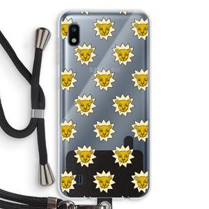 CaseCompany Leeuwenkoppen: Samsung Galaxy A10 Transparant Hoesje met koord