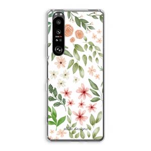 CaseCompany Botanical sweet flower heaven: Sony Xperia 1 III Transparant Hoesje