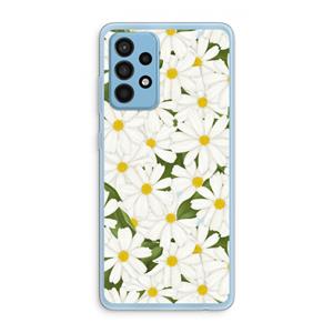 CaseCompany Summer Daisies: Samsung Galaxy A52 Transparant Hoesje