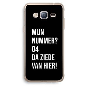 CaseCompany Da ziede van hier - Zwart: Samsung Galaxy J3 (2016) Transparant Hoesje