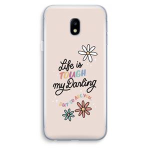 CaseCompany Tough Life: Samsung Galaxy J3 (2017) Transparant Hoesje
