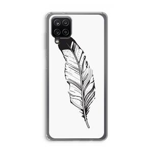 CaseCompany Pluim: Samsung Galaxy A12 Transparant Hoesje