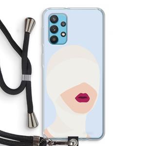 CaseCompany Incognito: Samsung Galaxy A32 4G Transparant Hoesje met koord