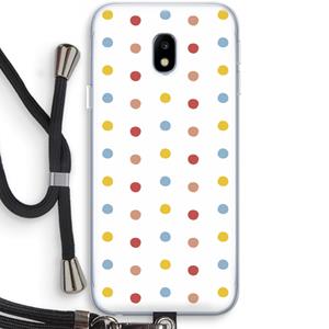CaseCompany Bollen: Samsung Galaxy J3 (2017) Transparant Hoesje met koord